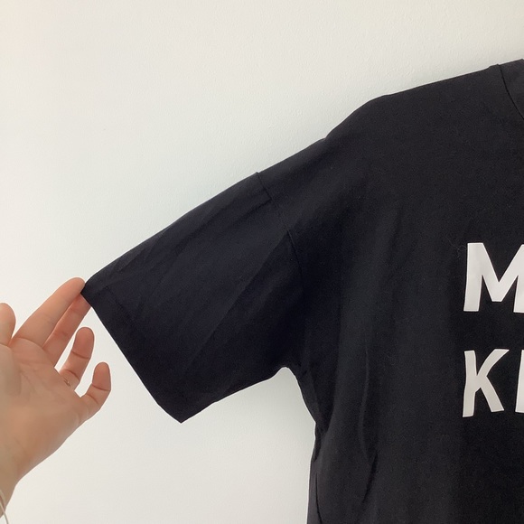 New women’s crop t-shirt Maison Kitsune’ print black white - Picture 6 of 7